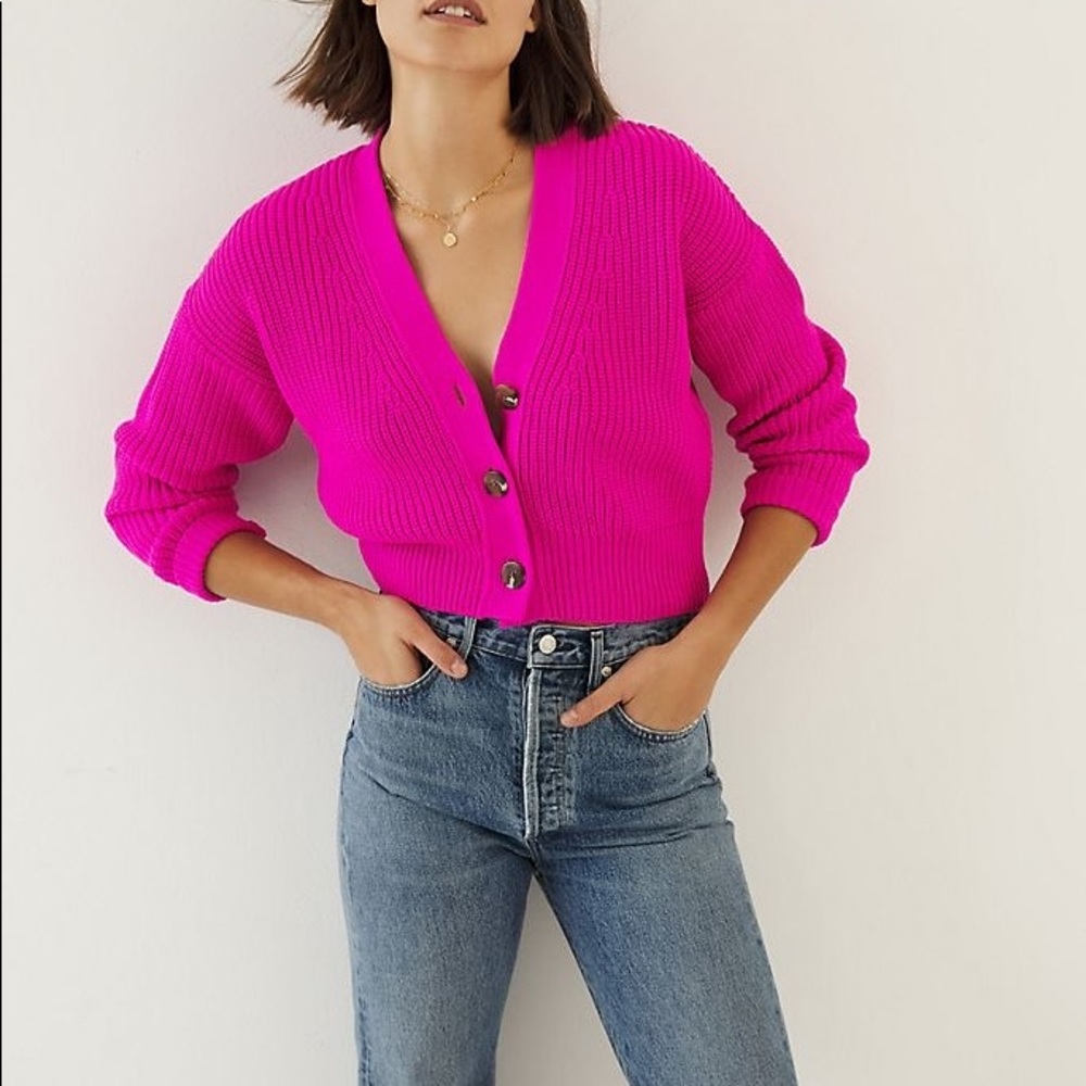 NWT Maeve Sunny Cropped Cardigan